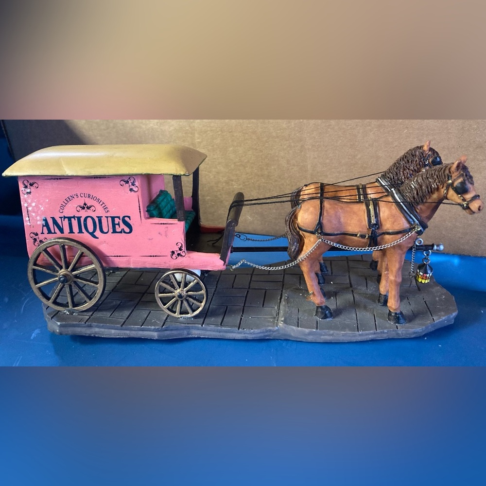 Vintage Horse-Drawn Carriage Figurine Christmas Village Colleen’s Curiosities